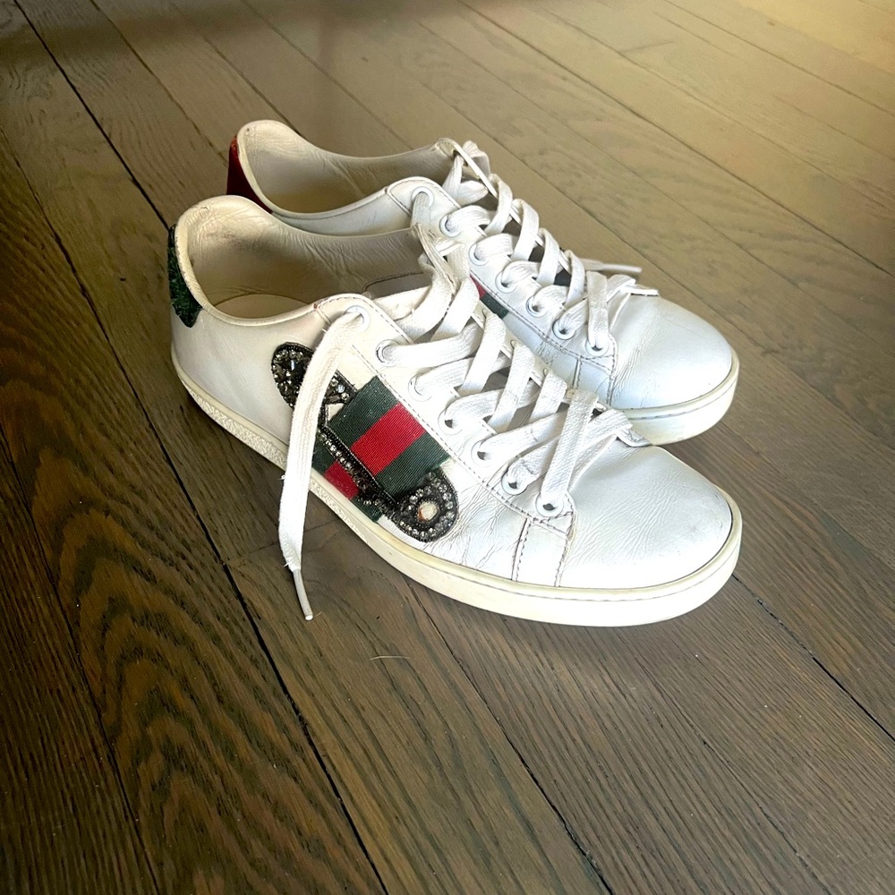 Authentic Gucci Ace Safety Pin sneakers size. 37 or 7